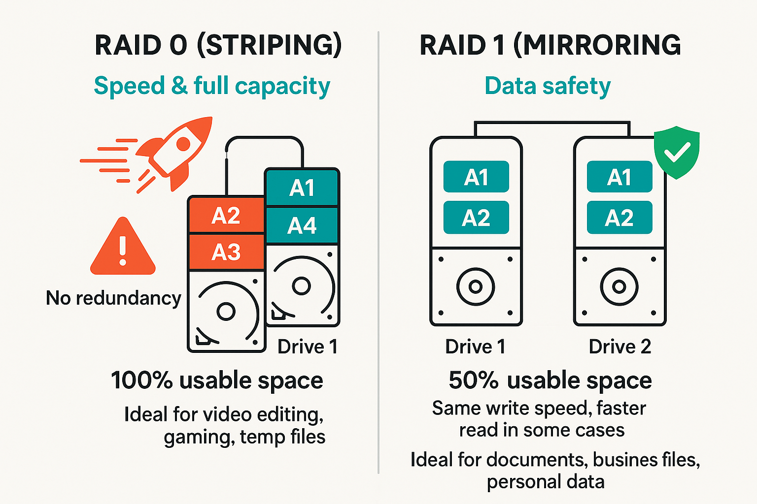RAID 0 vs RAID 1 : performances ou sécurité ?