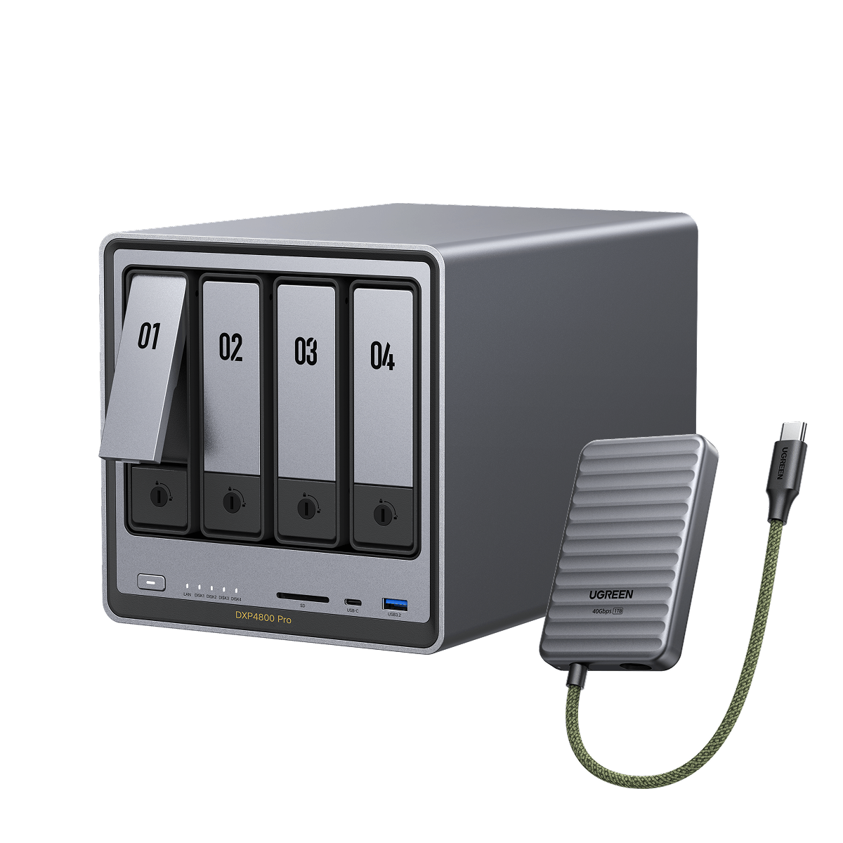 UGREEN NASync DXP4800 Plus, 4-Bay NAS with Intel Pentium Gold, 5