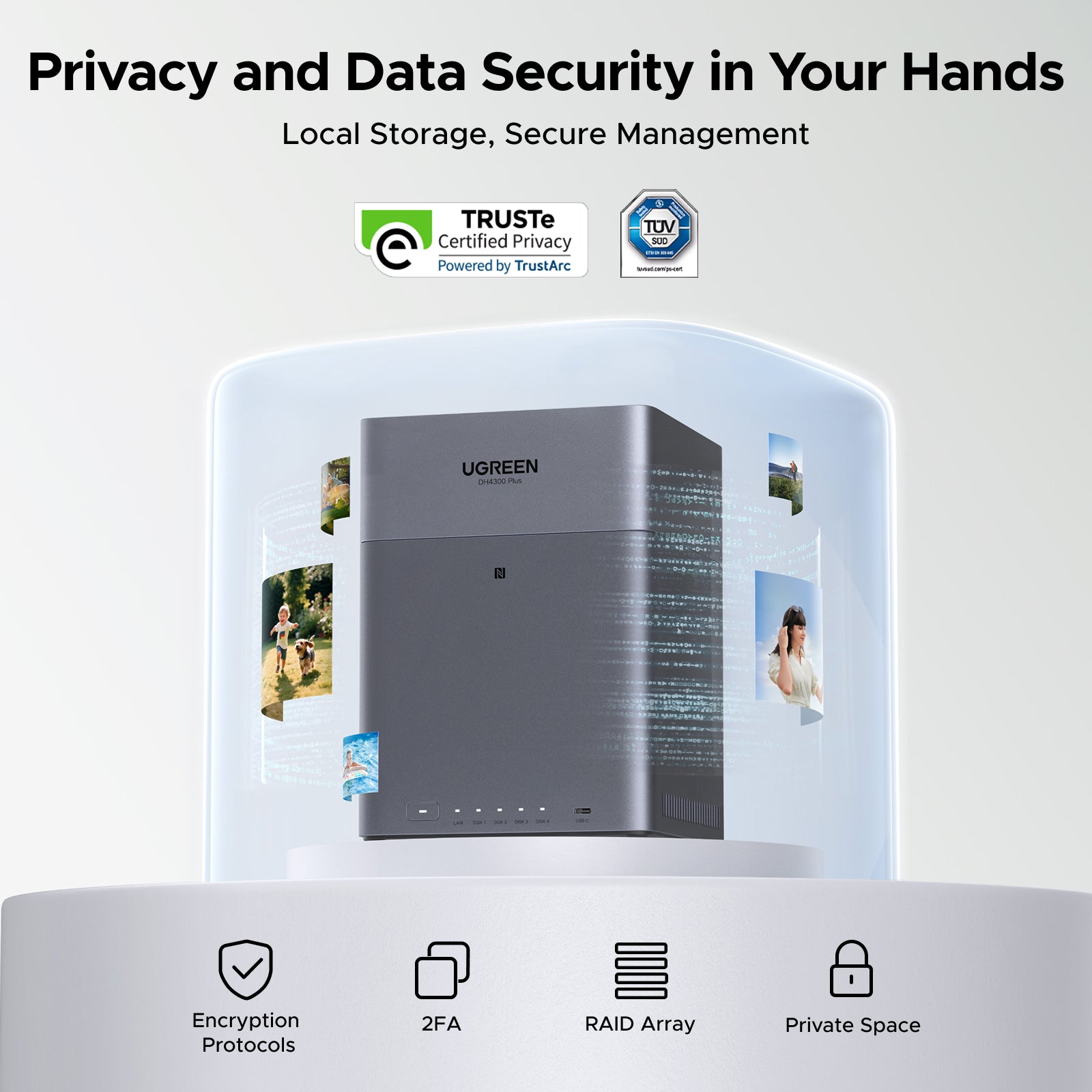 UGREEN NAS DH4300 Plus 4ベイ最大120TB 120TB 4-Bay Photo Backup NAS with 2.5GbE Port – UGREEN NAS US
