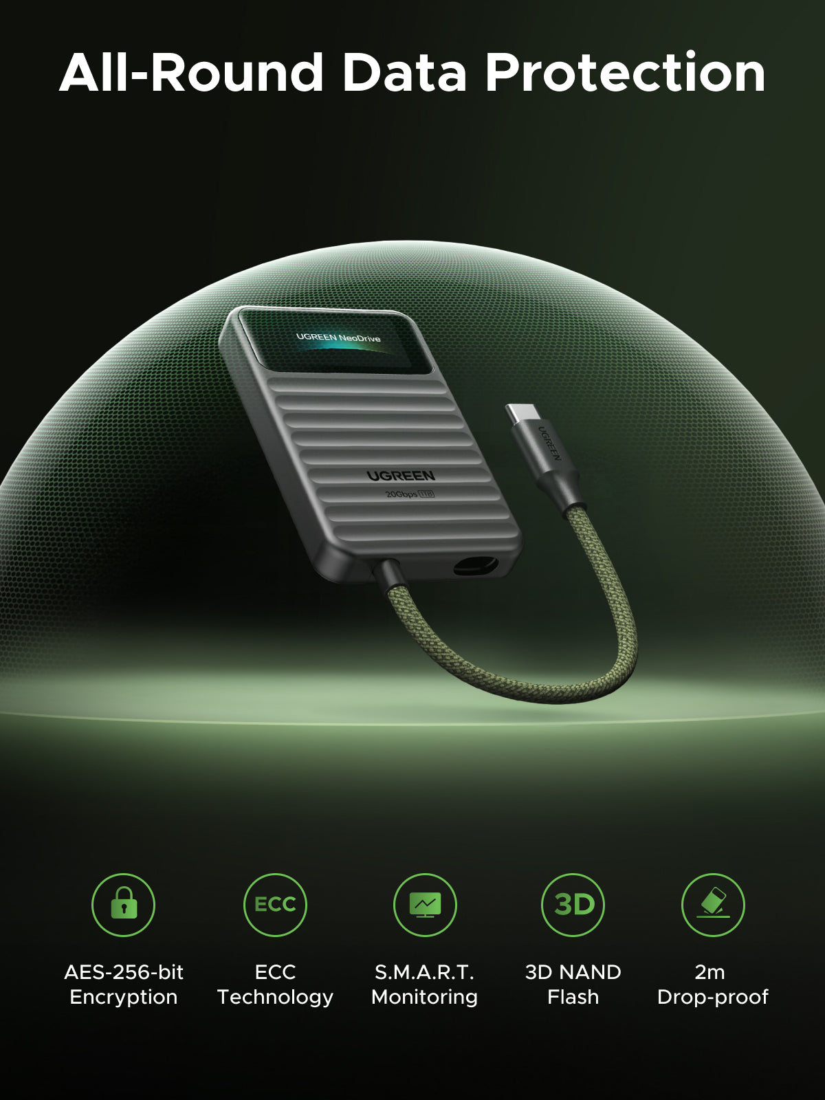 UGREEN NeoDrive Go D709 20Gbps Portable SSD (1TB)