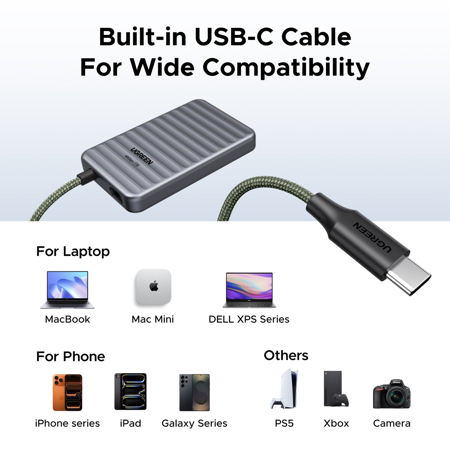 UGREEN NeoDrive Go D710 40Gbps Portable SSD (1TB)