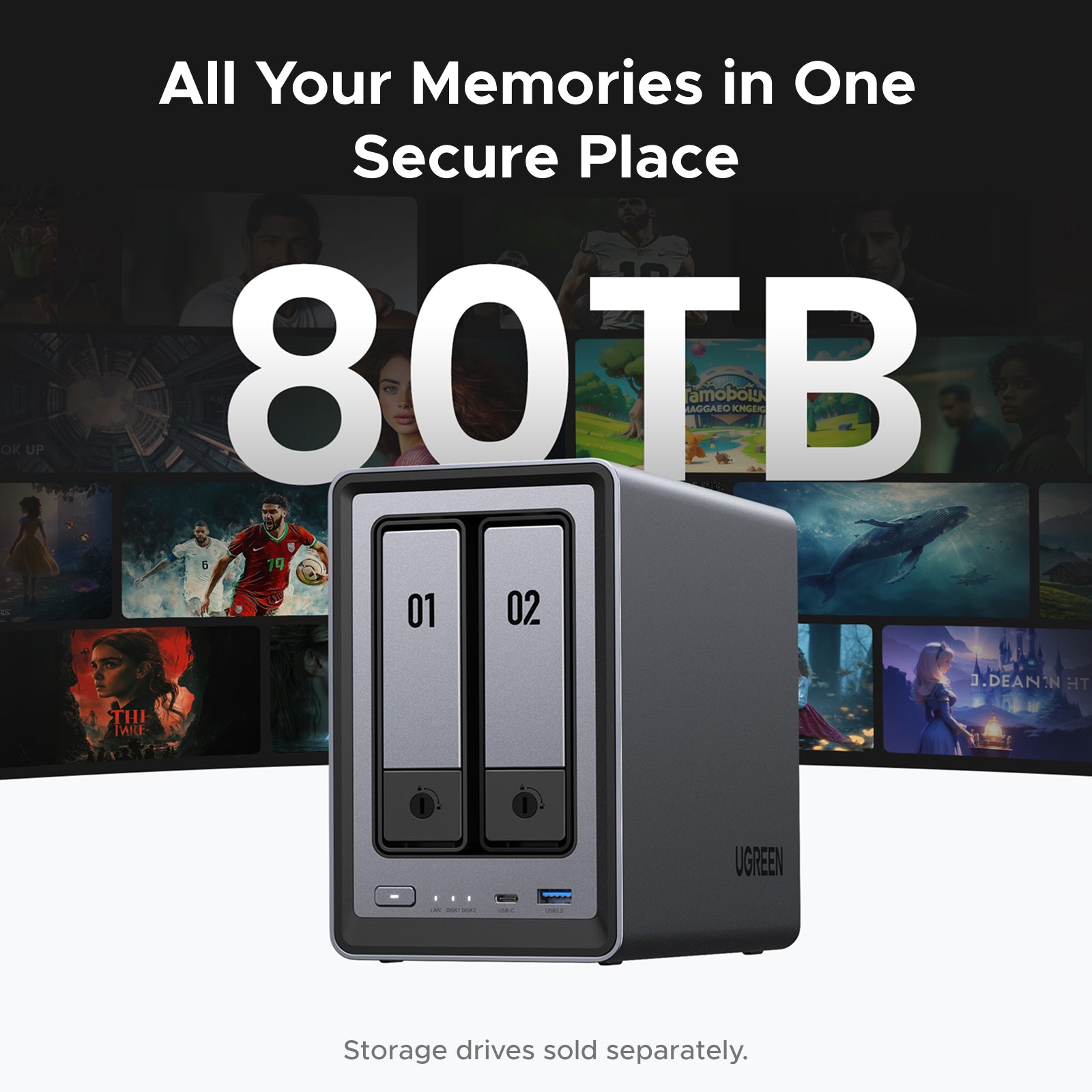 2-Bay NAS Storage for Home & Office | 4K Media Server – UGREEN NAS EU